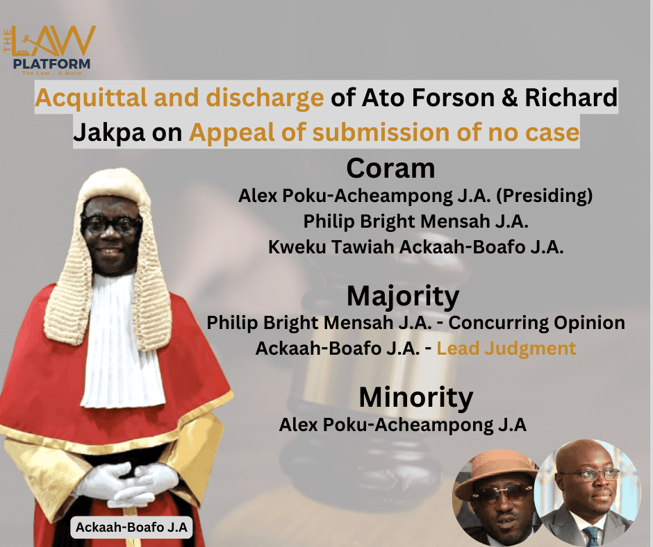 FULL JUDGMENT: ACQUITTAL AND DISCHARGE OF ATO FORSON AND RICHARD JAKPA 