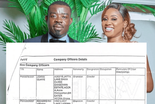 CONFIRMED - Bills company registration documents reveal Joana Quaye as company director 